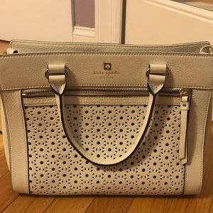 Kate Spade Laser Cut Floral Leather Handbag
